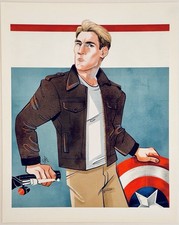 Captain America: MCU Animated Steve Rogers - 8x10 Original Art - NOT a Print picture