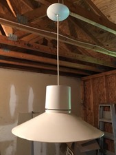 Mid Century Modern Lightolier White Pendant Lamp: Danish Style picture