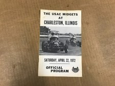 Vintage USAC Midgets At Charleston, Illinois - April 22, 1972 Program picture