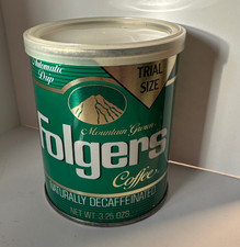 Vintage 1984 Folgers Coffee Tin Trial Size 3.25 ozs Empty with lid EUC picture