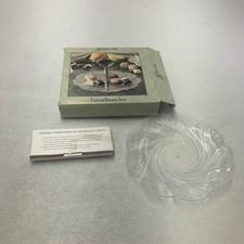 Kingsley Crystal And Silverplate Handled Server Canape Plate 8” NEW picture