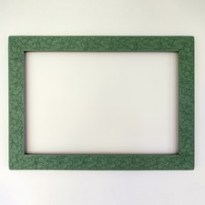 Antique Victorian Sage Green Leaves & Berries Wood Art Frame 13½ x 20 picture