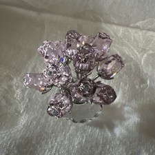 SWAROVSKI Crystal - Vase Of A Dozen Pink Roses - 628343 - Mint Condition-W/Box picture