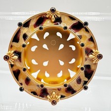 JAY STRONGWATER Jungle Collection Leopard Mini Round Picture Frame Gold 3