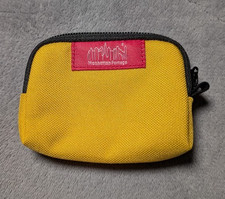 Manhattan Portage Coin Purse Zipper Card Holder Yellow Cordura Fabric 1008 NWOT picture