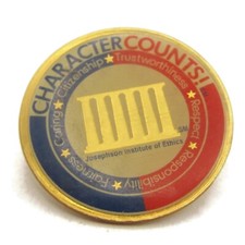Josephson Institute of Ethics Character Counts Pin Vintage picture