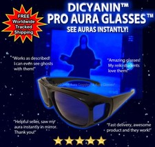 OFFICIAL DICYANIN PRO AURA GLASSES ghost goggles evp qi hunting reiki paranormal picture