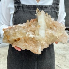 6.1LB Natural Smoky Citrine Quartz Cluster Crystal Mineral Point Healing G7742 picture