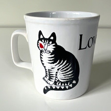 VTG Kiln Craft Tableware Pottery Cat Mug 