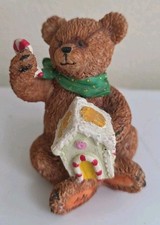 VTG Christmas Holiday Teddy Bear Figurine 3