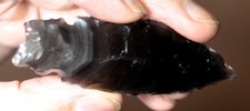 3.3 Inch Obsidian Primitive Projectile Point Repro picture