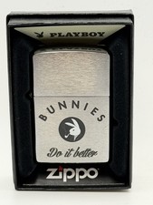 Playboy Bunnies Do It Better Chrome Zippo Lighter NEW In Box Rare picture