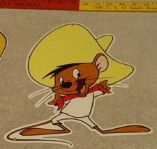 VINTAGE SPEEDY GONZALES YELLOW HAT LOONEY TUNES MOUSE METAL MERRIE MELODIES SIGN picture