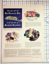 1939 San Francisco Fair Southern California Travel Magazine Ad picture