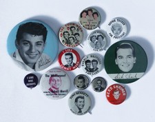 1950s Vintage Music Fan Club Pinbacks - All Original picture