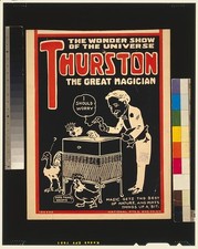 Photo:Thurston Great Magician 1920s Wonder Show of the Universe Poster picture