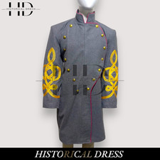 New Civil War Confederate Colonel Frock Coat –Senior Officer Dark Gray Wool Coat picture