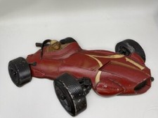 Vintage Sexton 3D Metal Red Indy Driver Race Car Wall Plaque Molded Art picture