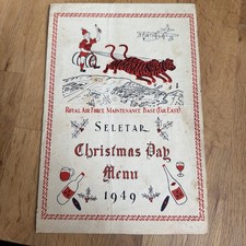 1949 RAF Seletar Singapore Christmas Day Menu – Far East Maintenance Base picture
