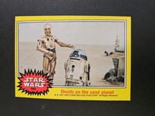 Topps 1977 Star Wars Series 3 Yellow #143 Droids On the Sand Planet picture
