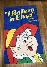 Vintage Keebler Elf Advertisement Banner Nylon 49x27 Rare Double Sided picture
