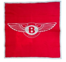 Vintage Hudson Blankets BENTLEY Motors Winged B Logo Red Gray Emblem Car Throw picture