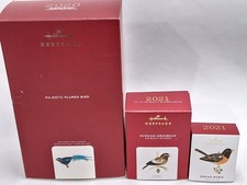 Hallmark Keepsake Lot Beauty of Birds Ornaments Evening Grosbeak Robin Plumebird picture