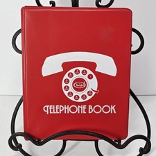 Pen-Tab Vintage 1960's Telephone Book Brand New Rare Phone Memorabilia In Red picture