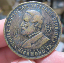 1915 UCV United Confederate Veterans 25th Reunion Richmond VA Robert E Lee Medal picture