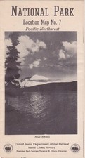 1944 National Park Location Map No. 7 Pacific Northwest Brochure picture