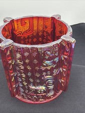 RARE Fenton Ruby Red Iridescent Chou-Ting Fairy Lamp TOP ONLY picture