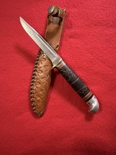 Vintage 1935-1950 Western Boulder, Colo. Fixed Blade L48 Knife W/Leather Sheath picture