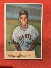 Daryl Spencer 🔥🔥MLB: 1954 Bowman #185🔥🔥Autograph🔥🔥 picture