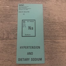 NASA 1980s EMPLOYEE HEALTH BULLETIN HYPERTENSION AND DIETARY SODIUM picture