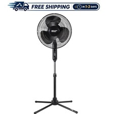 Elegant 16-Inch Electric Oscillating Pedestal Fan with Adjustable Height & Tilt picture