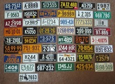 Vintage 1954 / 1955 Wheaties Miniature Bike State Metal License Plate sign Tag picture
