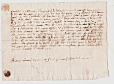 ROMAN STATES NAPOLI 1485 RARE, MIDDLE AGES, ON HARD PAPER, IN LATIN, GENUINE picture