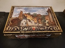 Vintage 1991 E. Otto Schmidt Lebkuchen Honig Embellished Fancy Tin Cookie Box picture