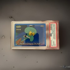 2025 TOPPS CHROME SPONGEBOB BLUE REFRACTOR THE HASH-SLINGING SLASHER /150 PSA 10 picture