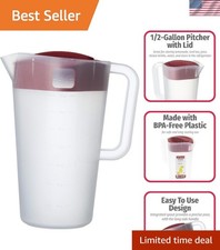 Space-Saving 64 oz Straining Pitcher with Comfortable Handle – Dishwasher Safe picture