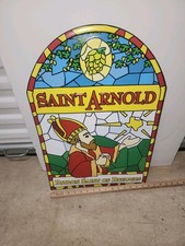 St Arnold Houston Texas Brewery Metal Stained Glass Look  BEER BAR Metal SIGN  picture