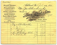 1931 Peter & Buck & Sons Hardware Billhead, Ashland PA picture