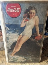Coca Cola Original 50th Anniversary- 1936 - Bikini Add. Great Shape. Very Rare. picture