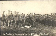 Esch Luxembourg Gen. Pershing review c1910s Real Photo Vintage Postcard bhn picture