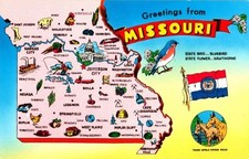 Vintage Postcard 1960's Greetings from Missouri (MO) picture