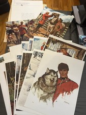 Northwest Paper Co Cloquet MN Sales Sample Kit Royal Canadian Mountie 16 Prints picture