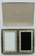 Tiffany & Co. Playing Cards Double Deck Tan Velvet Box Gift Quality Decks SEALED picture