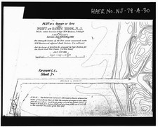 Photo:Sandy Hook Highlands NJ 1860 Fort at Sandy Hook Wharf Plan Map picture