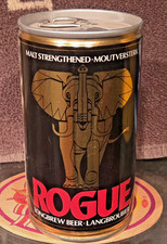1970'S BOTTOM OPEN CRIMP STEEL ROGUE BEER CAN 450mL SOUTH AFRICA BREWERIES EMPTY picture