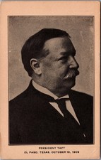 President Taft El Paso Texas October 16, 1909 Portrait Postcard picture